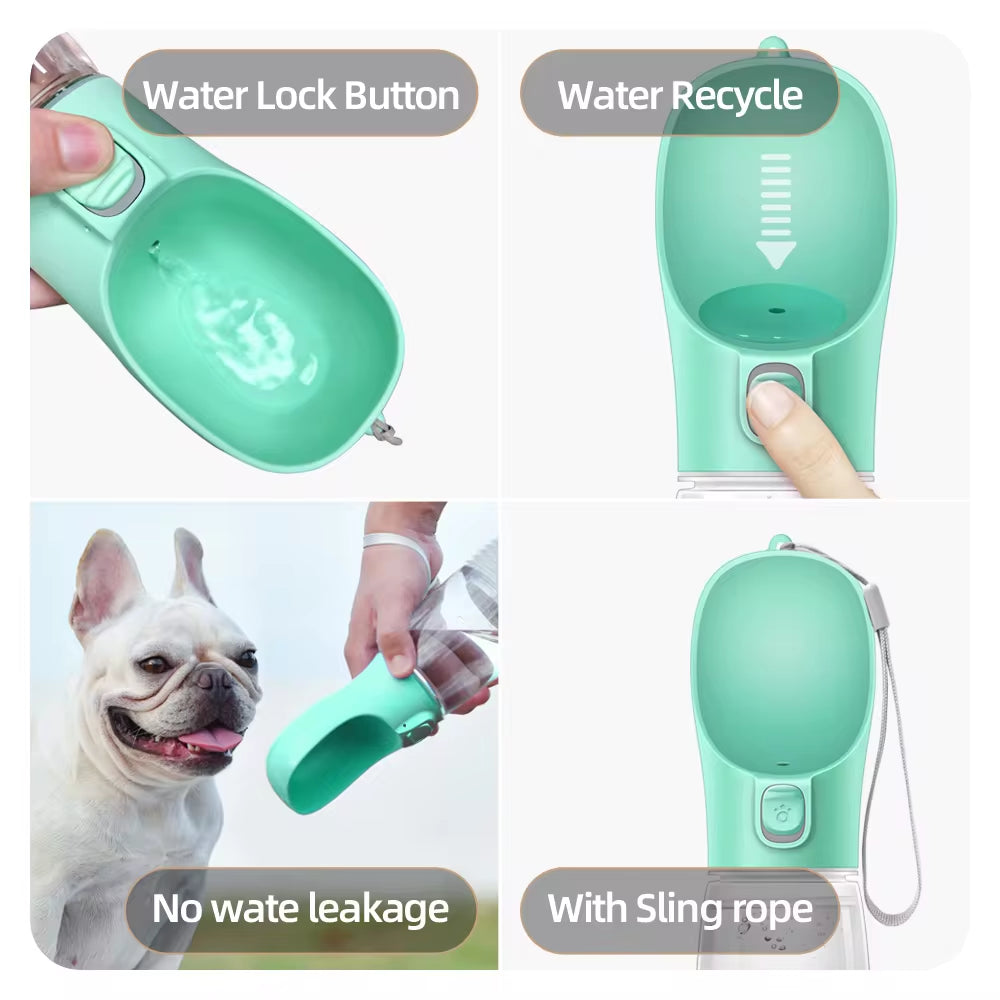 Bottiglia D'Acqua Portatile per Cani Di Piccola Taglia Gatto Ciotole Da Passeggio a Tenuta Stagna per Esterni Chihuahua Bulldog Francese Forniture