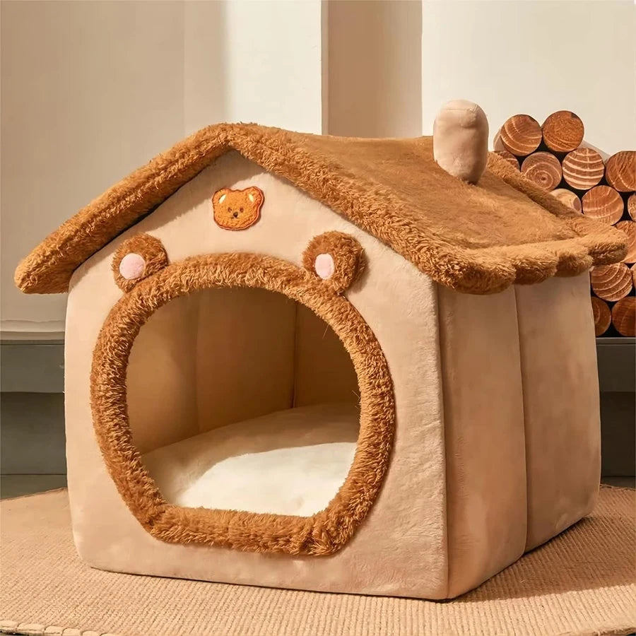 Foldable Pet House - Washable and Removable, Cave for Puppies